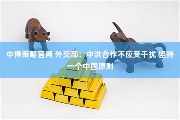 中博策略官网 外交部：中洪合作不应受干扰 坚持一个中国原则